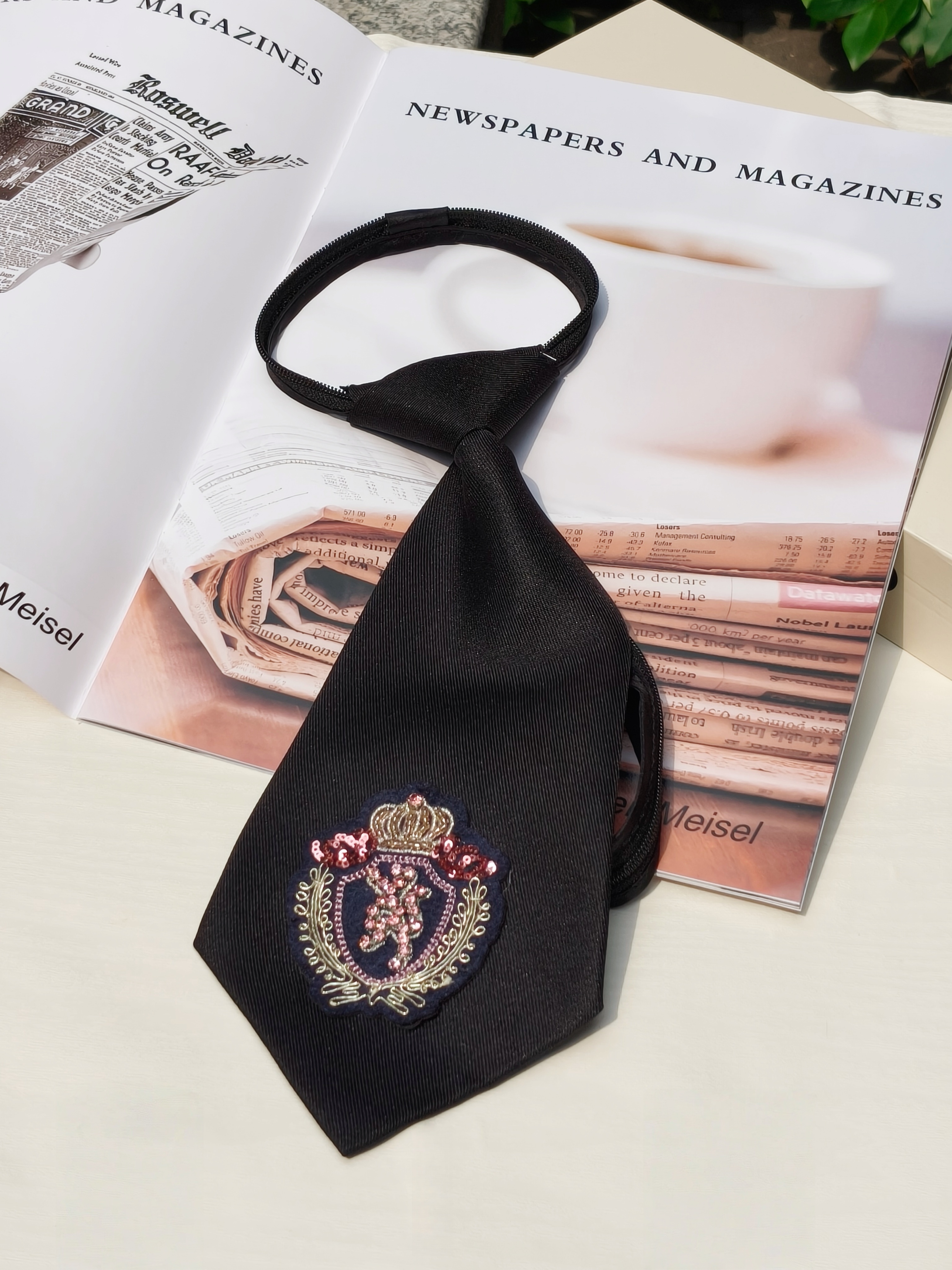 High-End Crown Badge Black Tie - Women'S Formal Day Wear ulasan dan harga