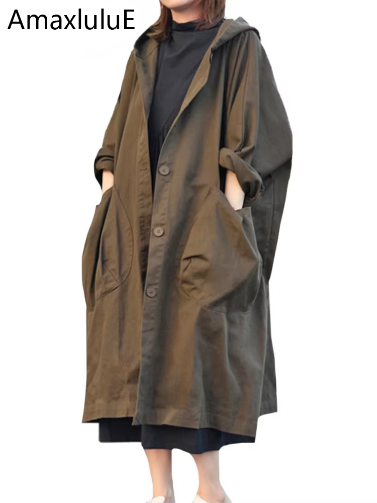 Amax luluE 2024 Autumn Womens  - Trench Coat Formal ulasan dan harga