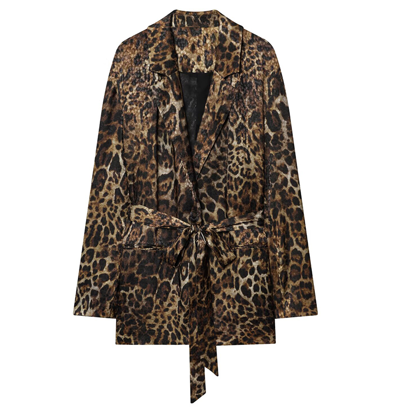 HXAO Leopard Pants Sets 2 Piec - Women'S Formal Wear Suit ulasan dan harga