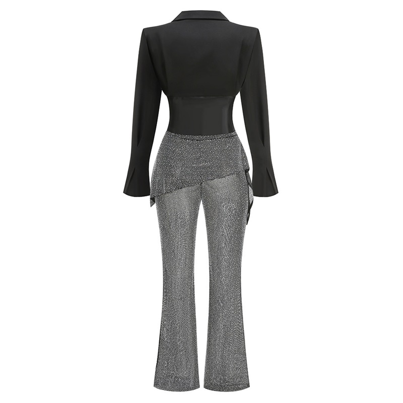 Luxury Crystals Women Suit Set - Women Formal Wear Coat ulasan dan harga