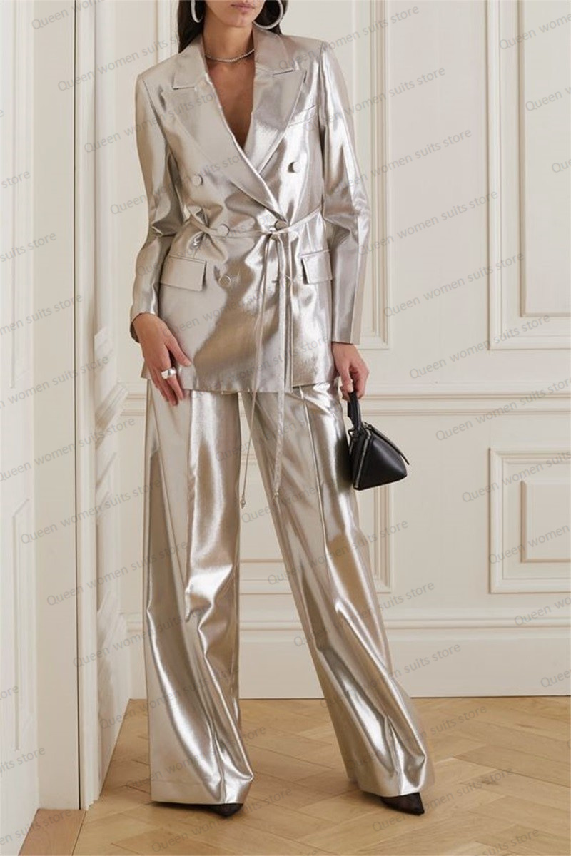Shiny Satin Wedding Women Suit - Women Formal Wear Coat ulasan dan harga