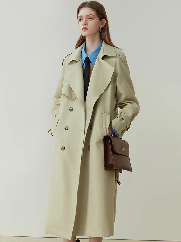 FSLE Classic Fashion Double-br - Trench Coat Formal ulasan dan harga
