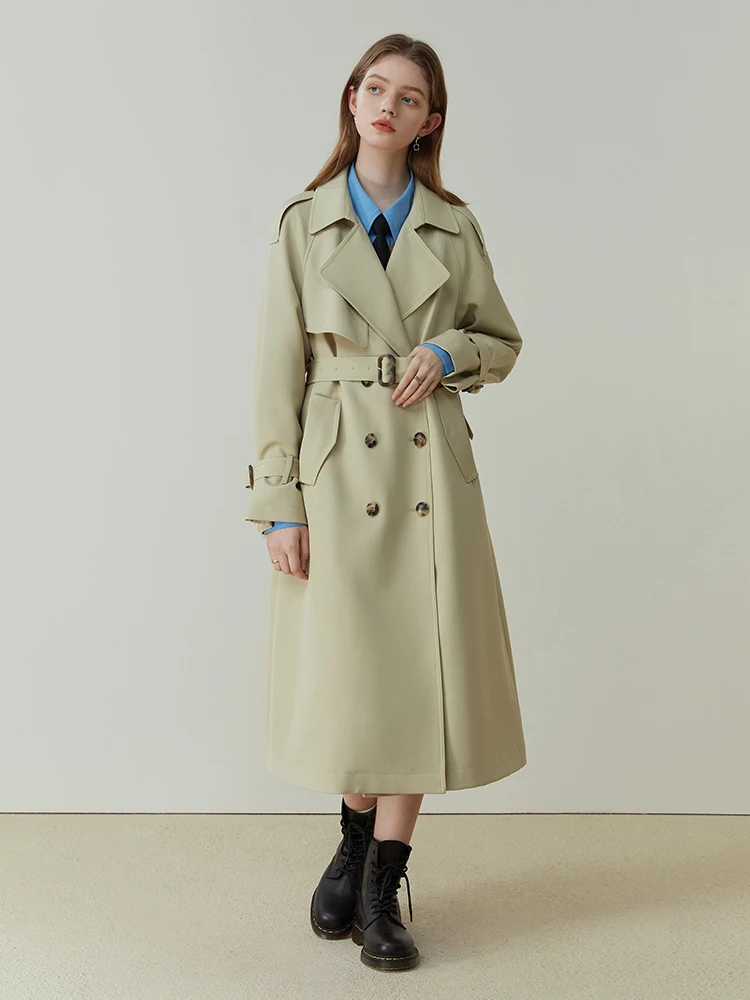FSLE Classic Fashion Double-br - Trench Coat Formal ulasan dan harga