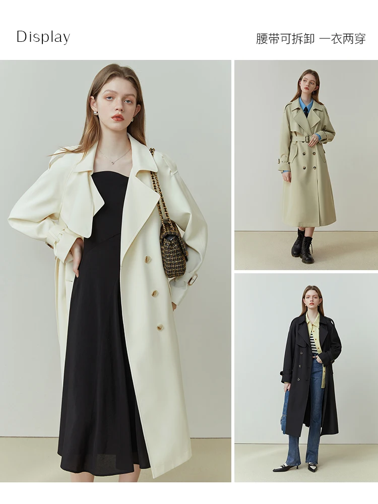 FSLE Classic Fashion Double-br - Trench Coat Formal ulasan dan harga