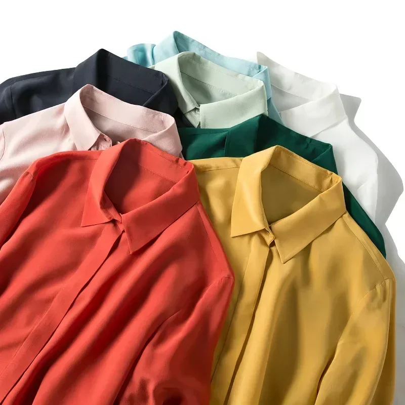 2025 Spring New Women's Silk S - Silk Blouse Button ulasan dan harga