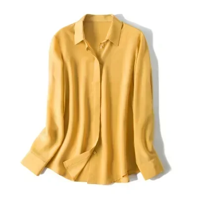 2025 Spring New Women's Silk S - Silk Blouse Button ulasan dan harga