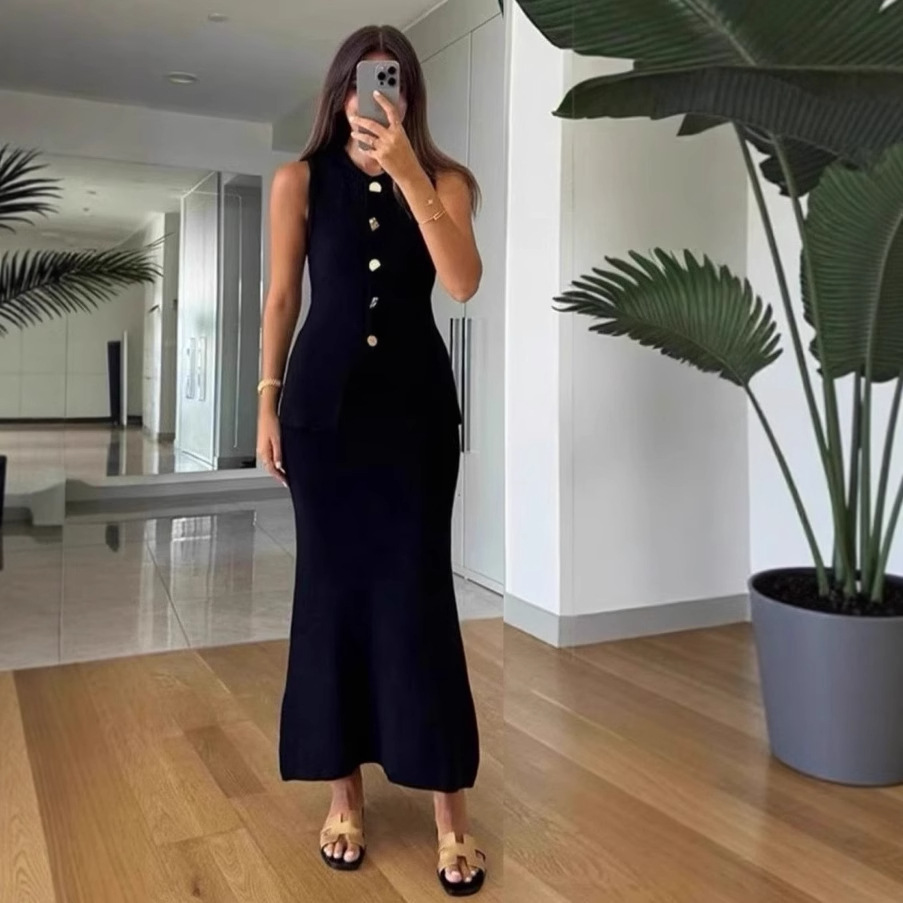 Round-neck Single-breasted Sle - Formal Wear Women Us ulasan dan harga