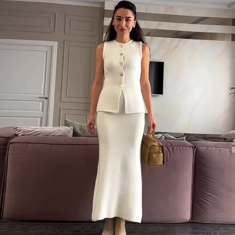Round-neck Single-breasted Sle - Formal Wear Women Us ulasan dan harga