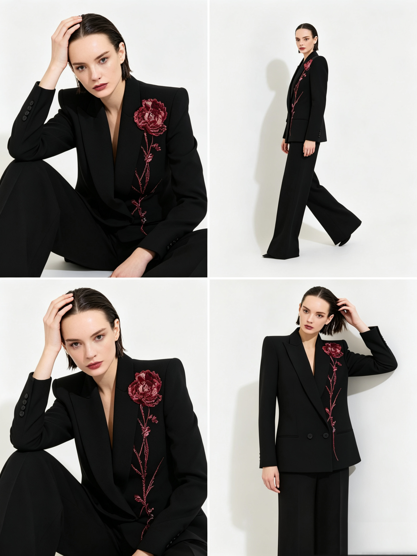 Black Women Suits Set 2 Piece  - Women Formal Wear Coat ulasan dan harga