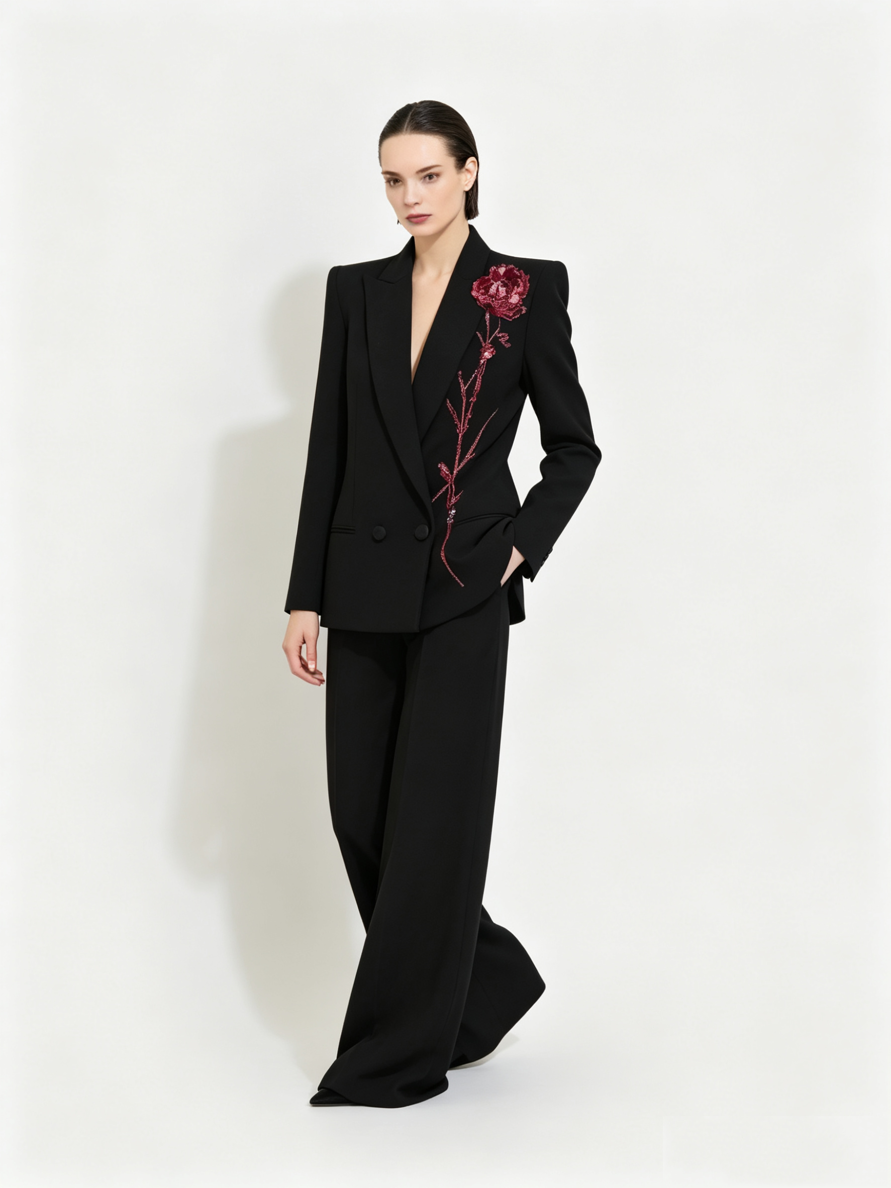 Black Women Suits Set 2 Piece  - Women Formal Wear Coat ulasan dan harga