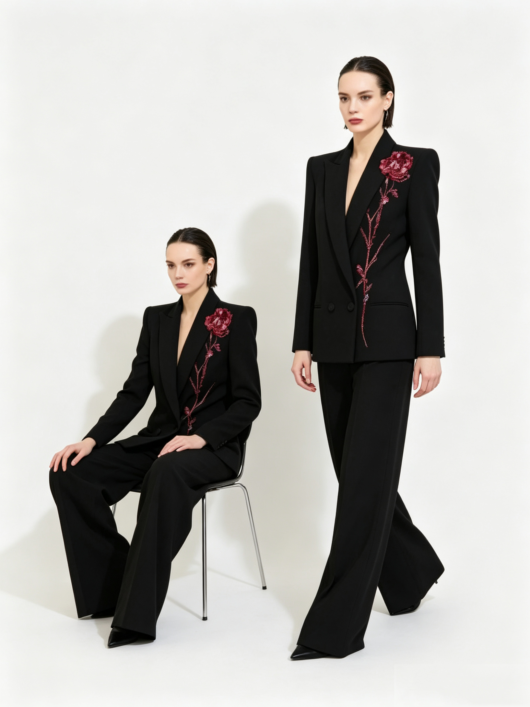 Black Women Suits Set 2 Piece  - Women Formal Wear Coat ulasan dan harga