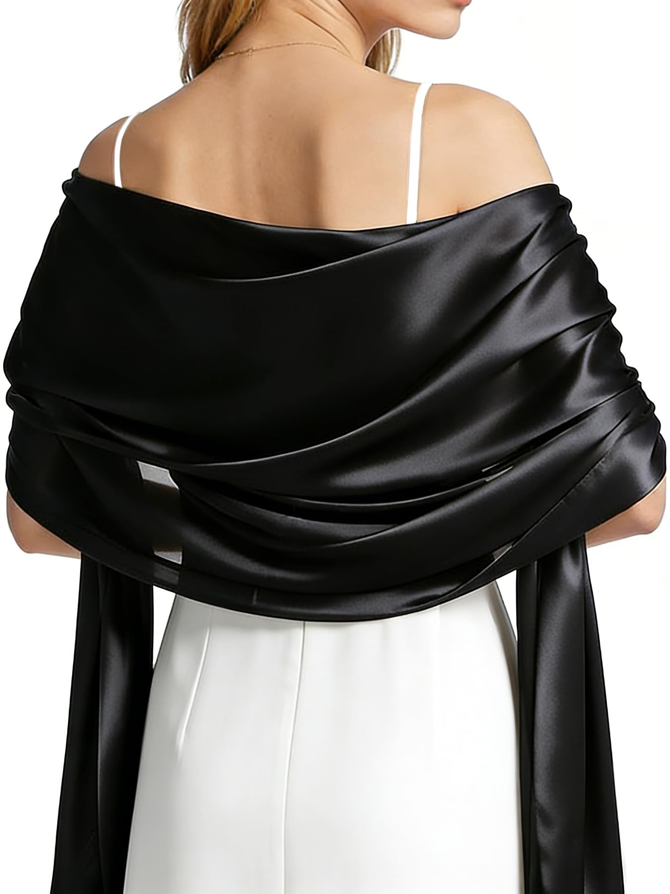 Women Satin Shawl Wrap for Eve - Women Formal Wear Dress ulasan dan harga