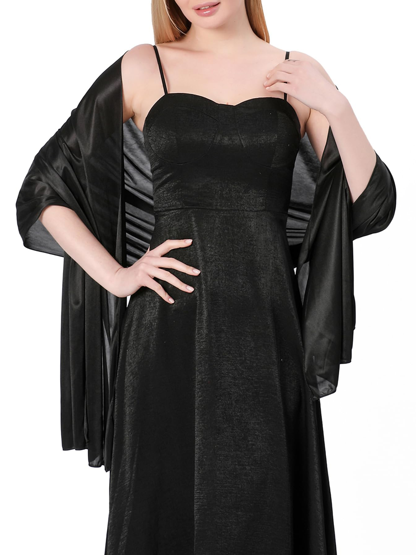 Women Satin Shawl Wrap for Eve - Women Formal Wear Dress ulasan dan harga