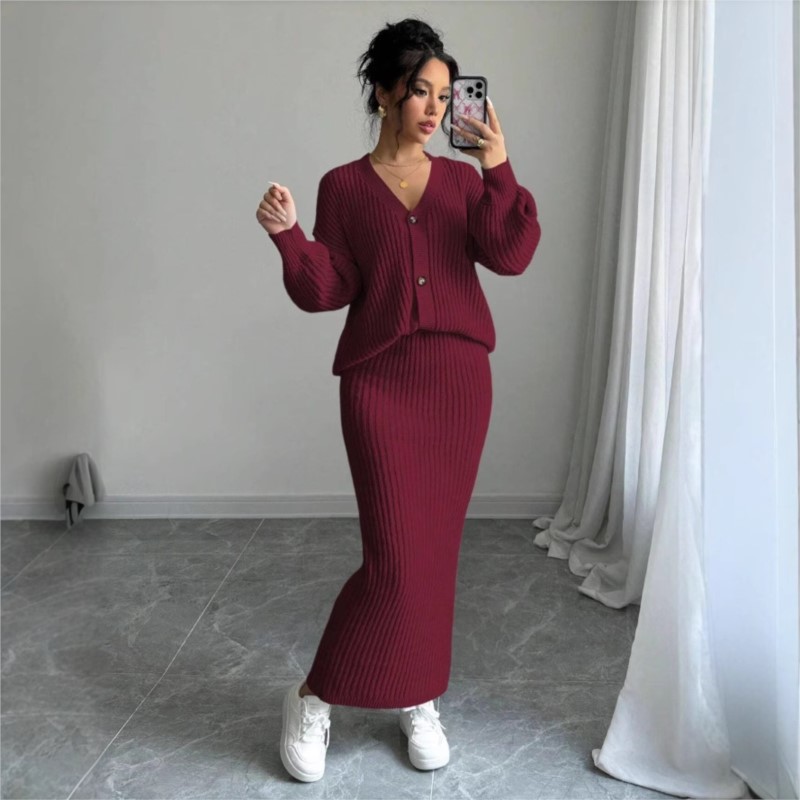 Womens Knitted Sweater Long Sk - Women'S Formal Wear Cardigan ulasan dan harga