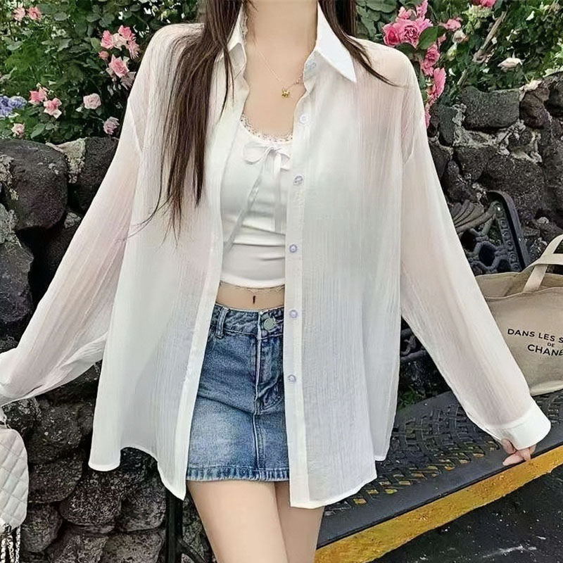 Casual Loose Women's Tops 2026 - Silk Blouse Button ulasan dan harga