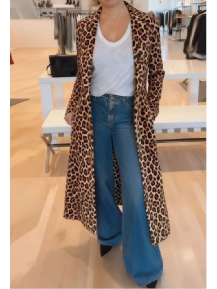 Fashion Leopard Trench For Wom - Trench Coat Formal ulasan dan harga