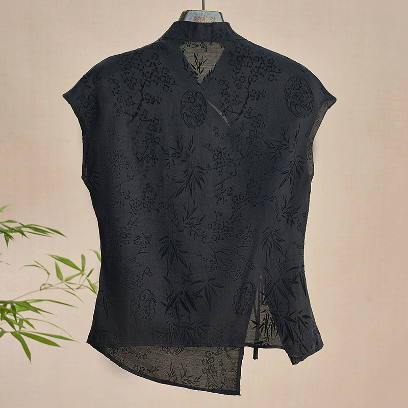 Retro Thin Shirt New Chinese S - Silk Blouse Button ulasan dan harga