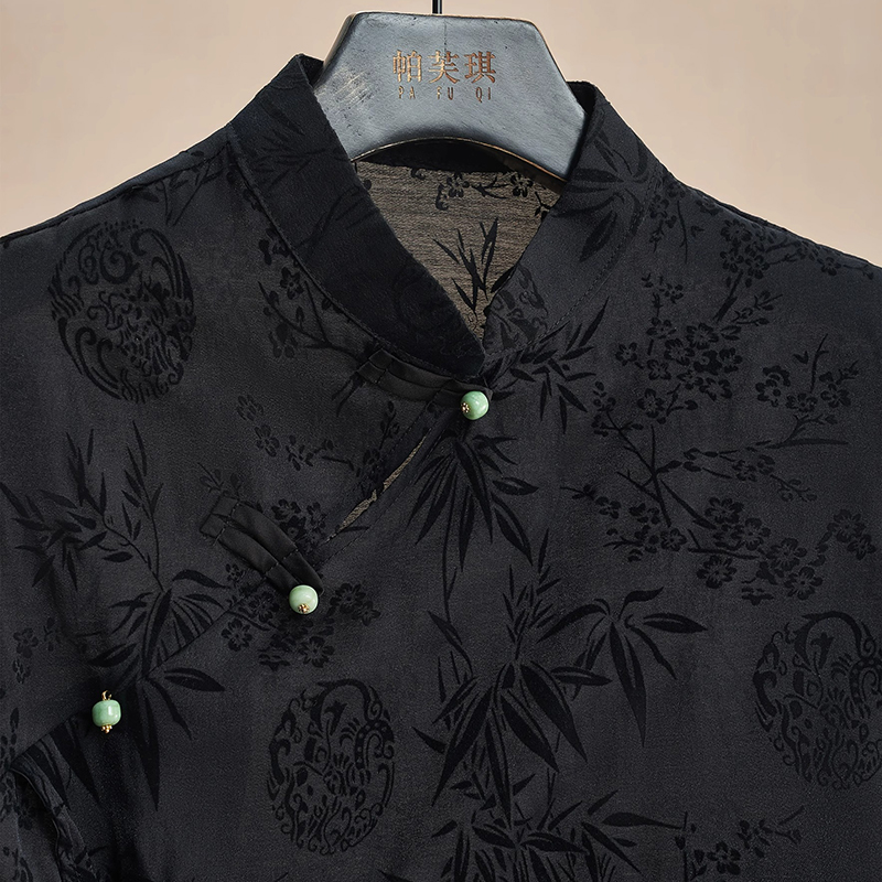 Retro Thin Shirt New Chinese S - Silk Blouse Button ulasan dan harga