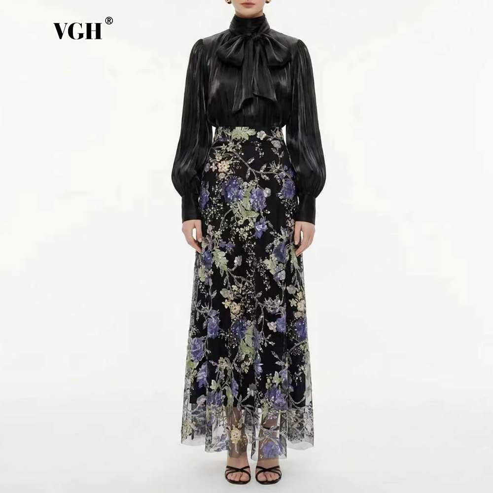 VGH Elegant Chic Black Floral  - Women'S Formal Wear Suit ulasan dan harga