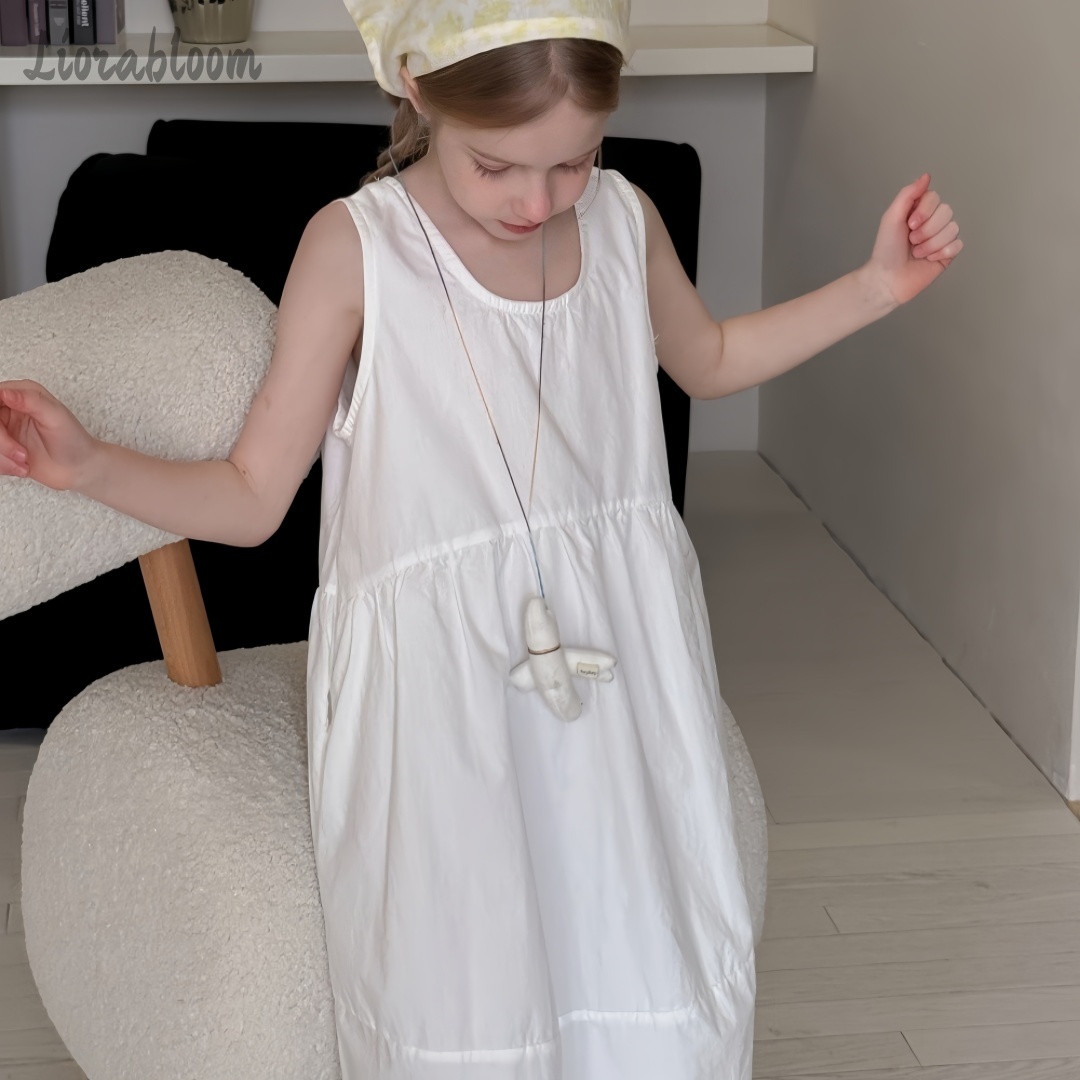 Girls' White Dress Simple Maxi - Formal Wear Women Us ulasan dan harga