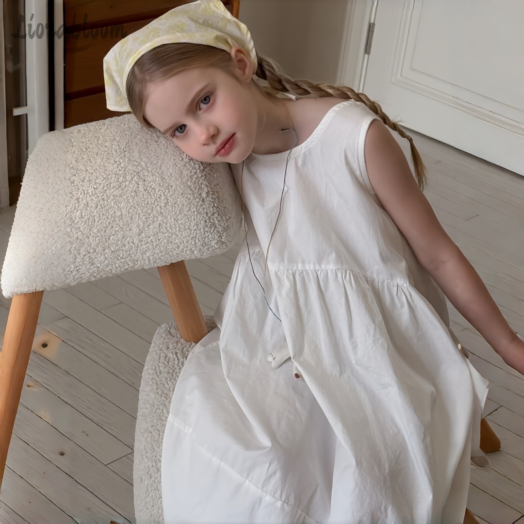 Girls' White Dress Simple Maxi - Formal Wear Women Us ulasan dan harga