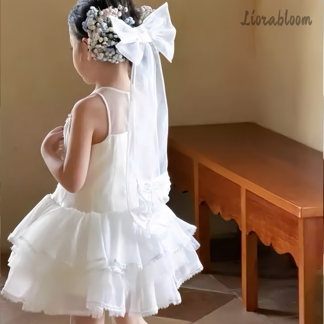 Girls' White Embroidered Forma - Formal Wear Women Us ulasan dan harga