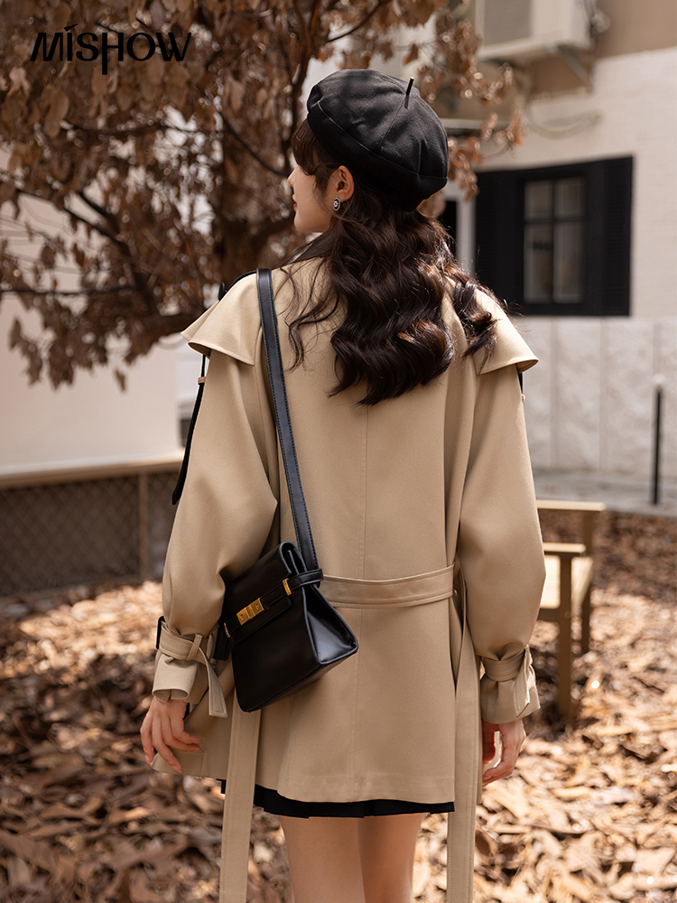 MISHOW Trench Coats for Women  - Trench Coat Formal ulasan dan harga