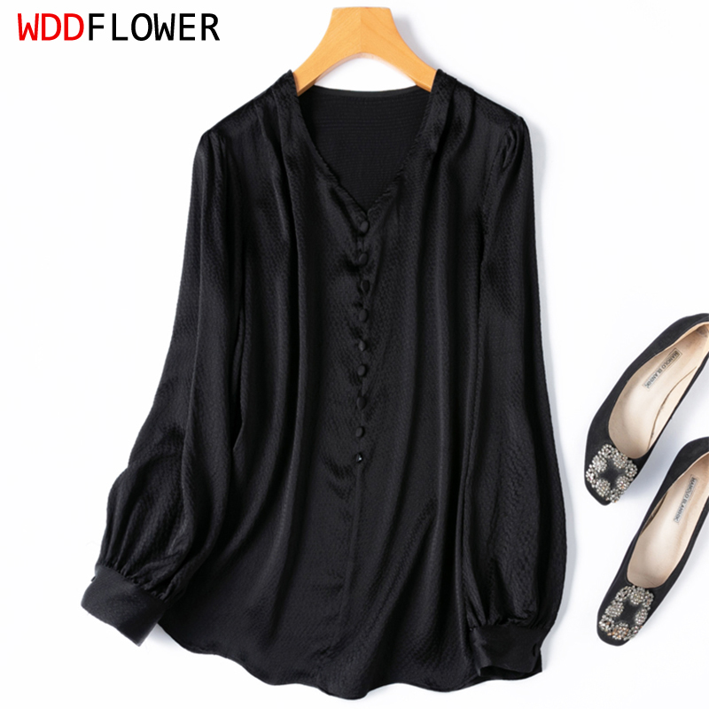 Women Silk Blouse 93% Mulberry - Silk Blouse Button ulasan dan harga