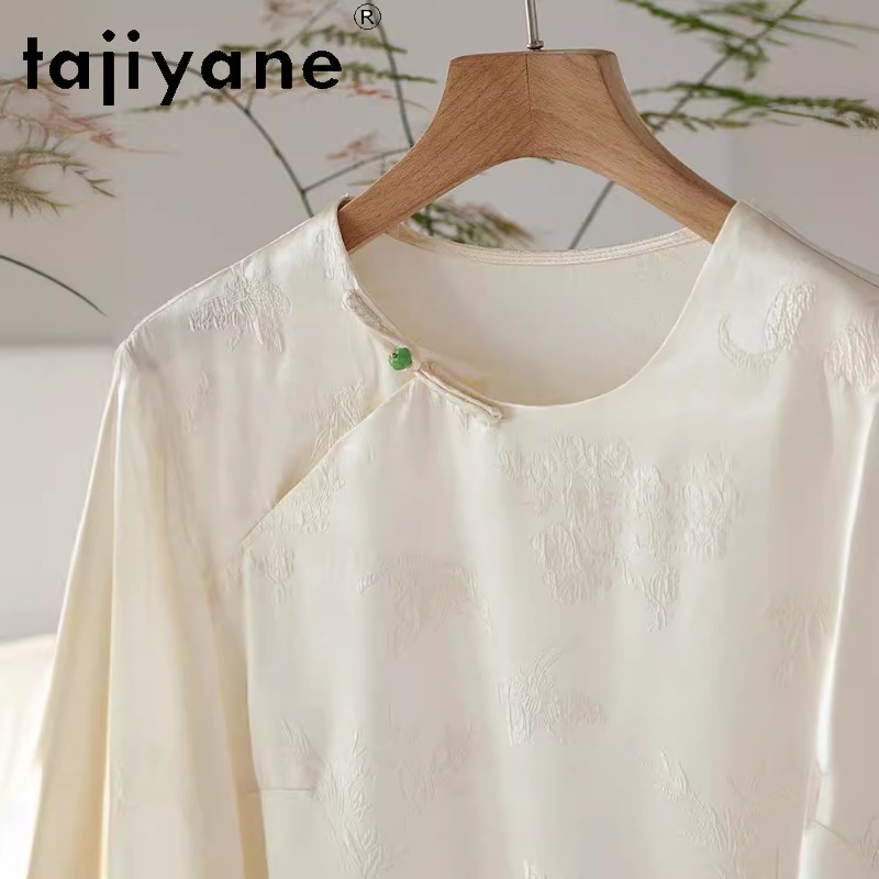 TAJIYANE New Silk Women's Blou - Silk Blouse Button ulasan dan harga