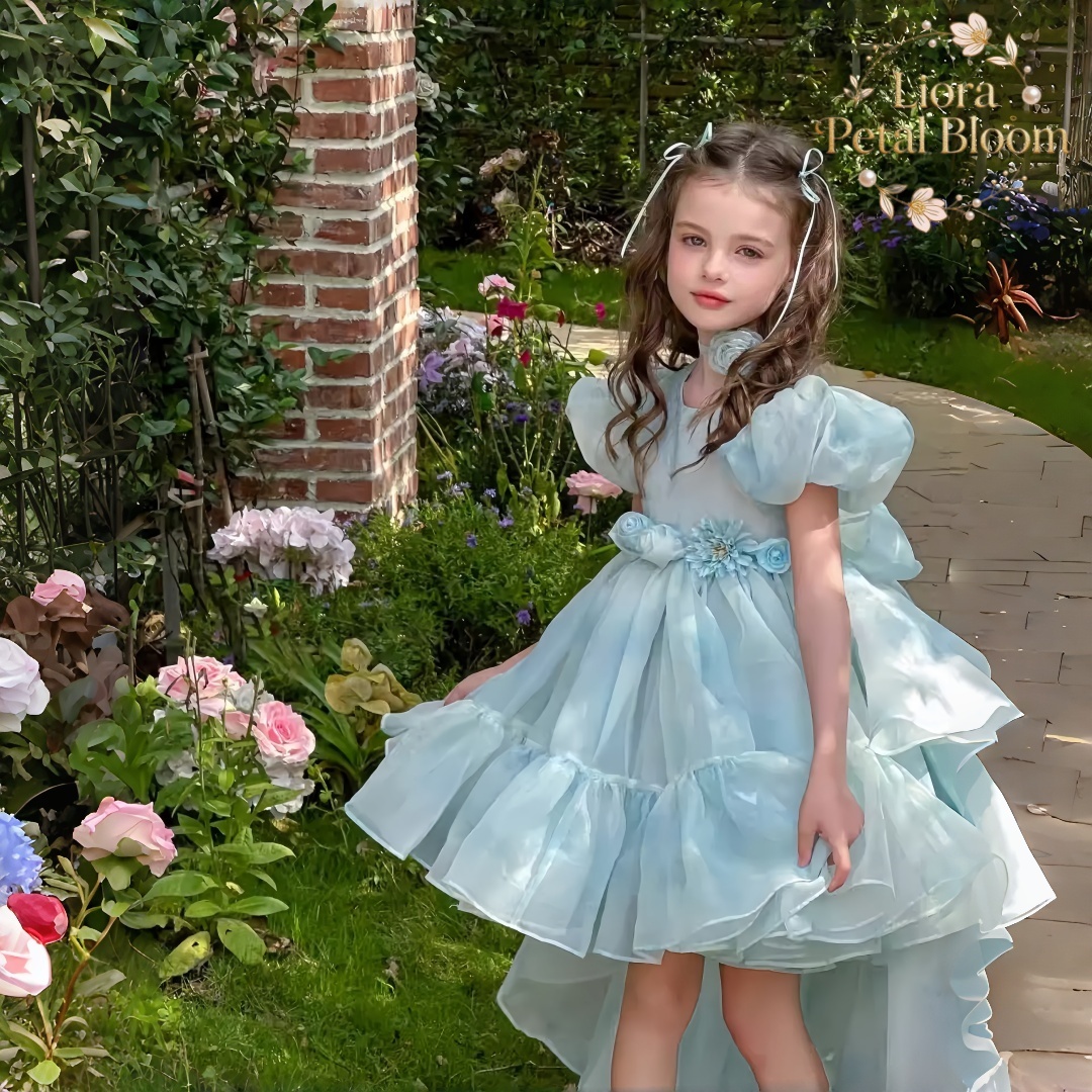 Blue Tulle Gown  Girls' Bow Pa - Formal Wear Women Us ulasan dan harga